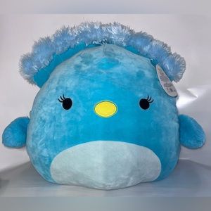 New “Tiff” Peacock Squish-mallow 16 inch